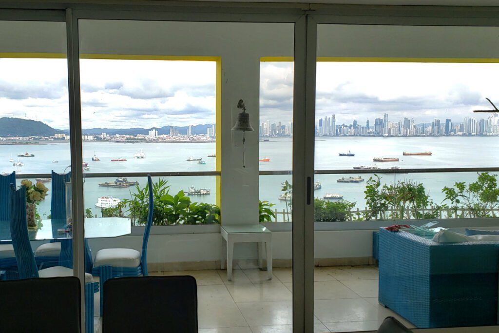 Panama City skyline viewed from Isla Perico, Amador Causeway