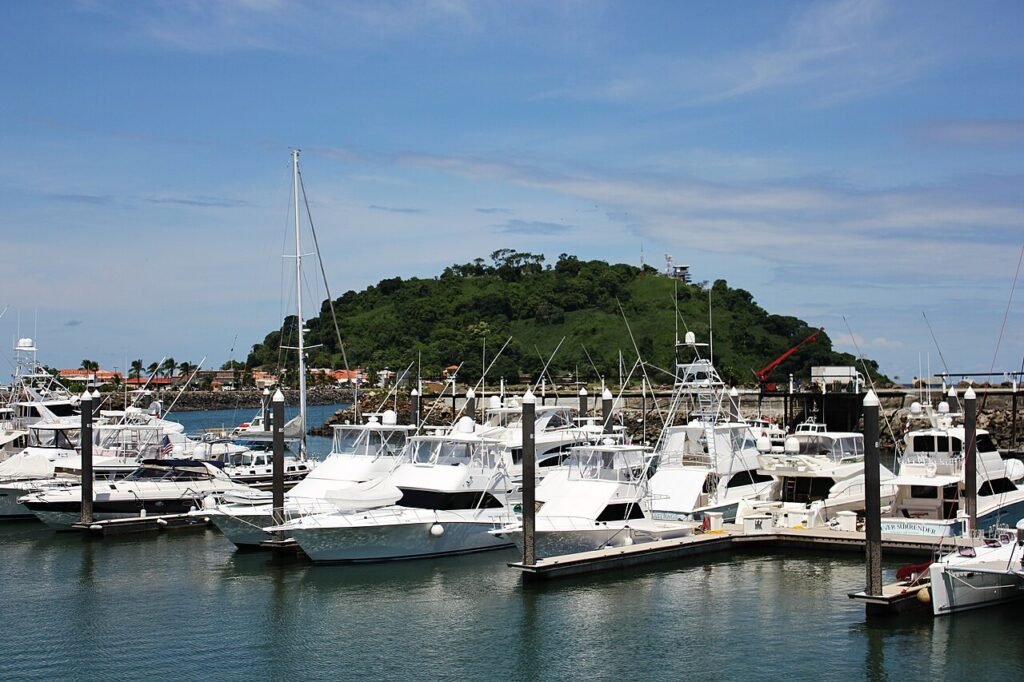 yacht marina and isla perico hill